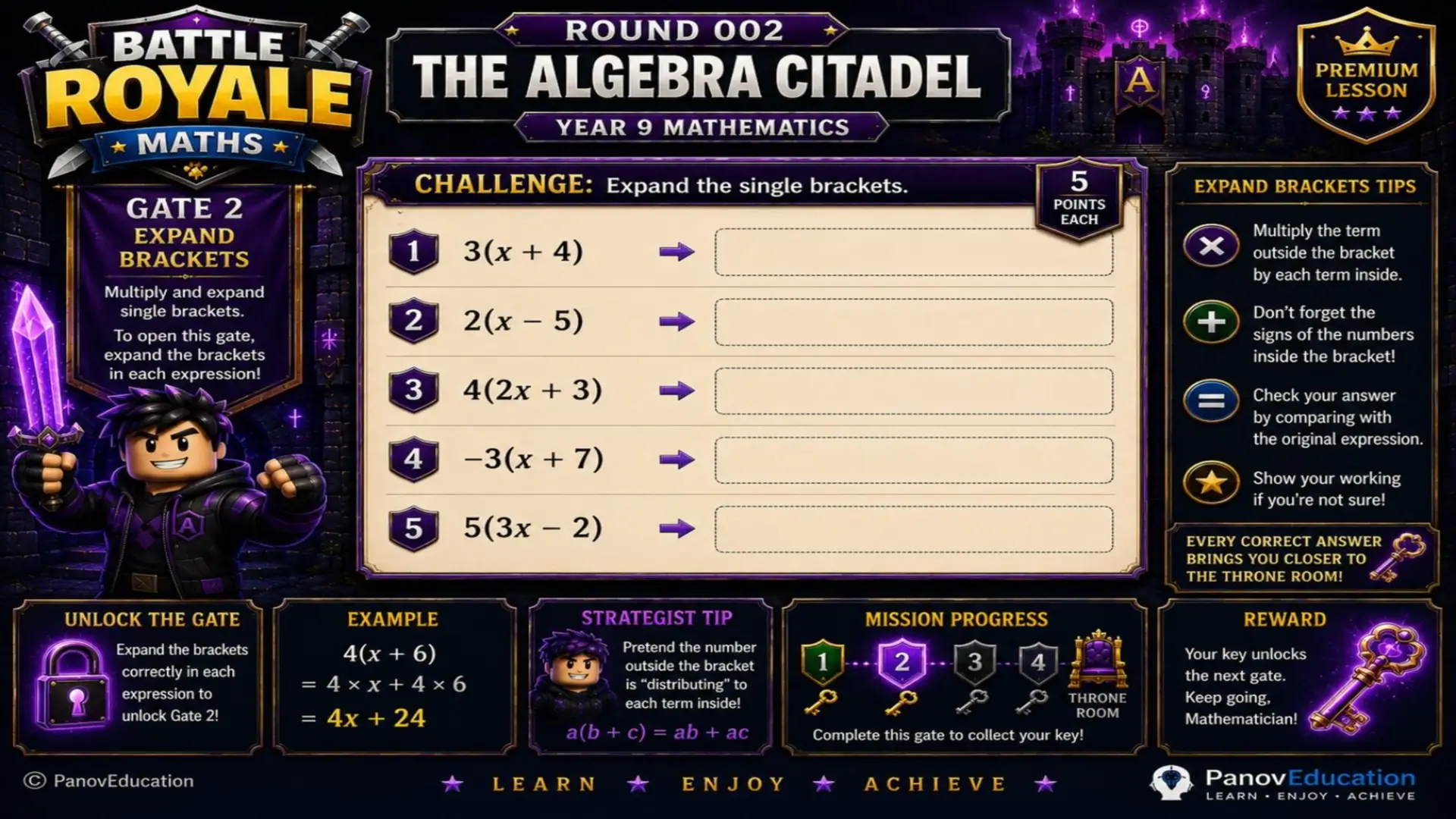 Battle Royale Maths - Round 002: Algebra Citadel 7