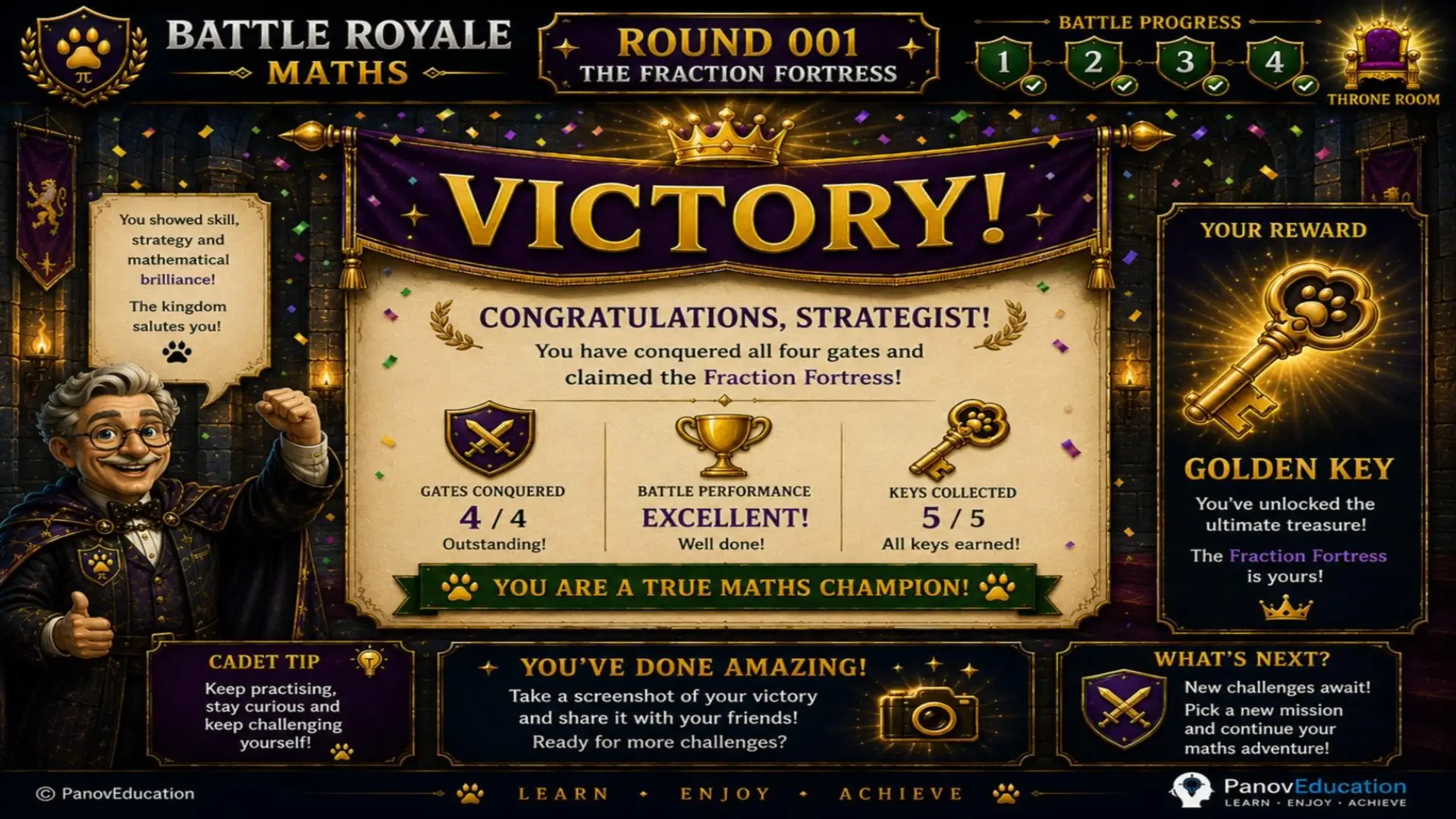 Battle Royale Maths - Round 001: The Fraction Fortress