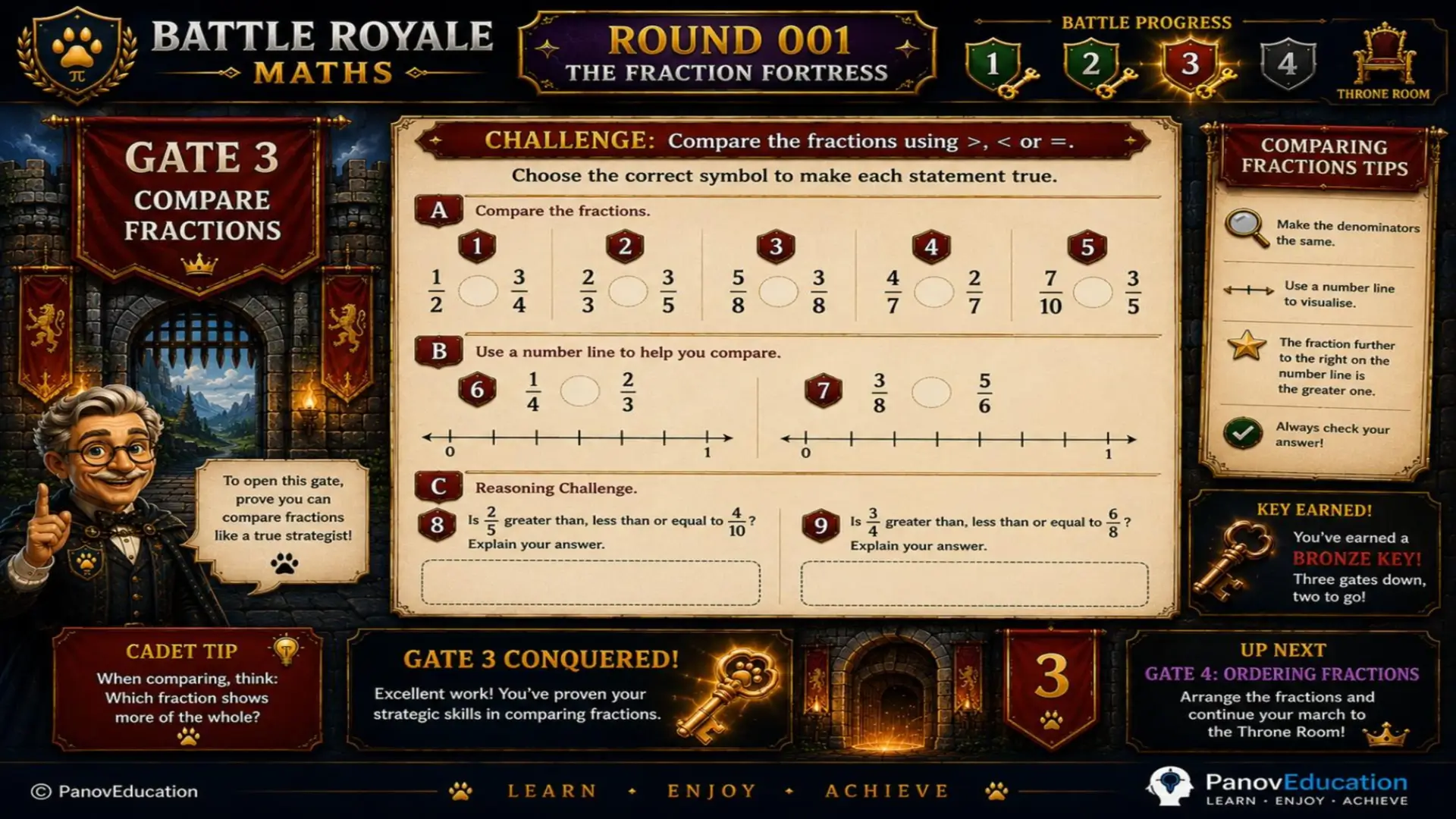 Battle Royale Maths - Round 001: The Fraction Fortress