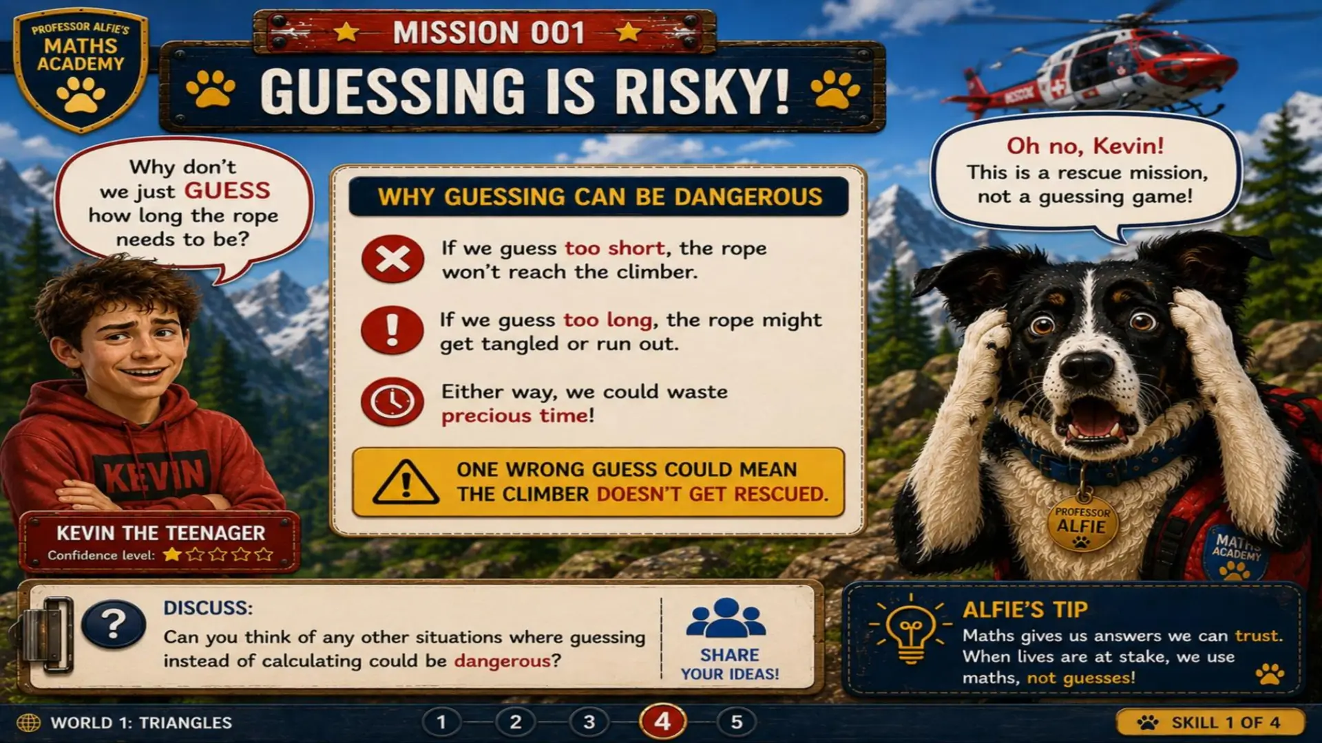 Professor Alfies Maths Academy - Mission 001: Operation Mountain Rescue 4