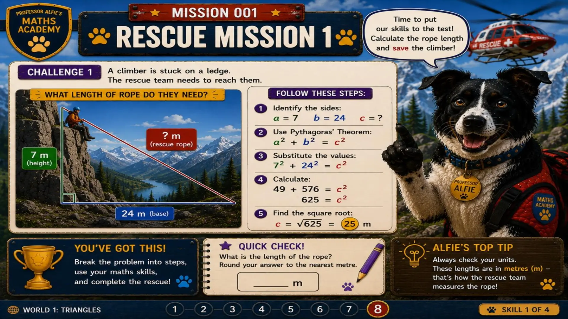 Professor Alfies Maths Academy - Mission 001: Operation Mountain Rescue 8